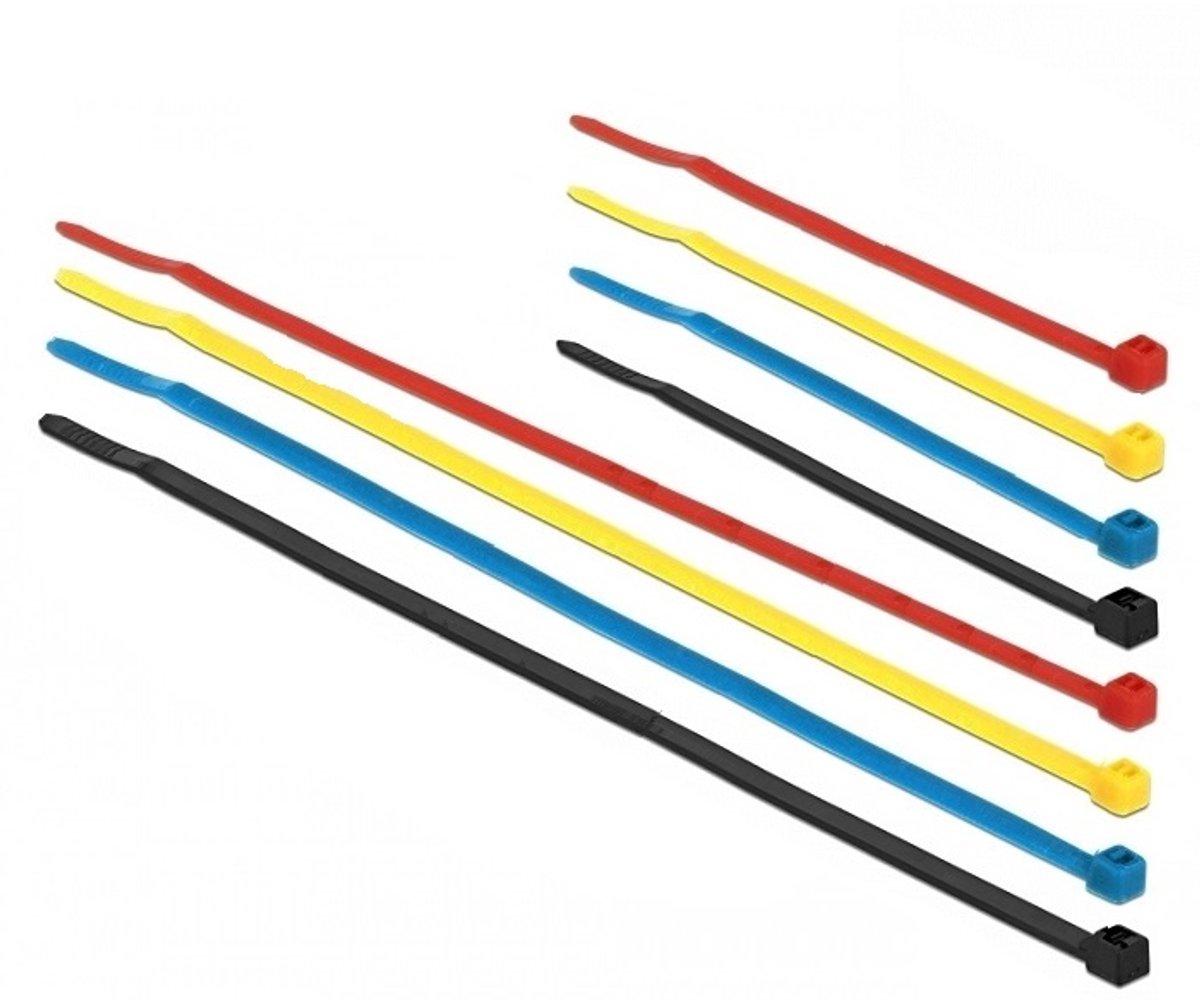 Tie-wraps 100 x 2,5mm / divers (25 stuks) + 200 x 3,5mm / divers (25 stuks)