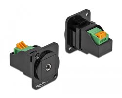 Delock D-Type Module 3.5 mm 3 pin stereo jack female to terminal block