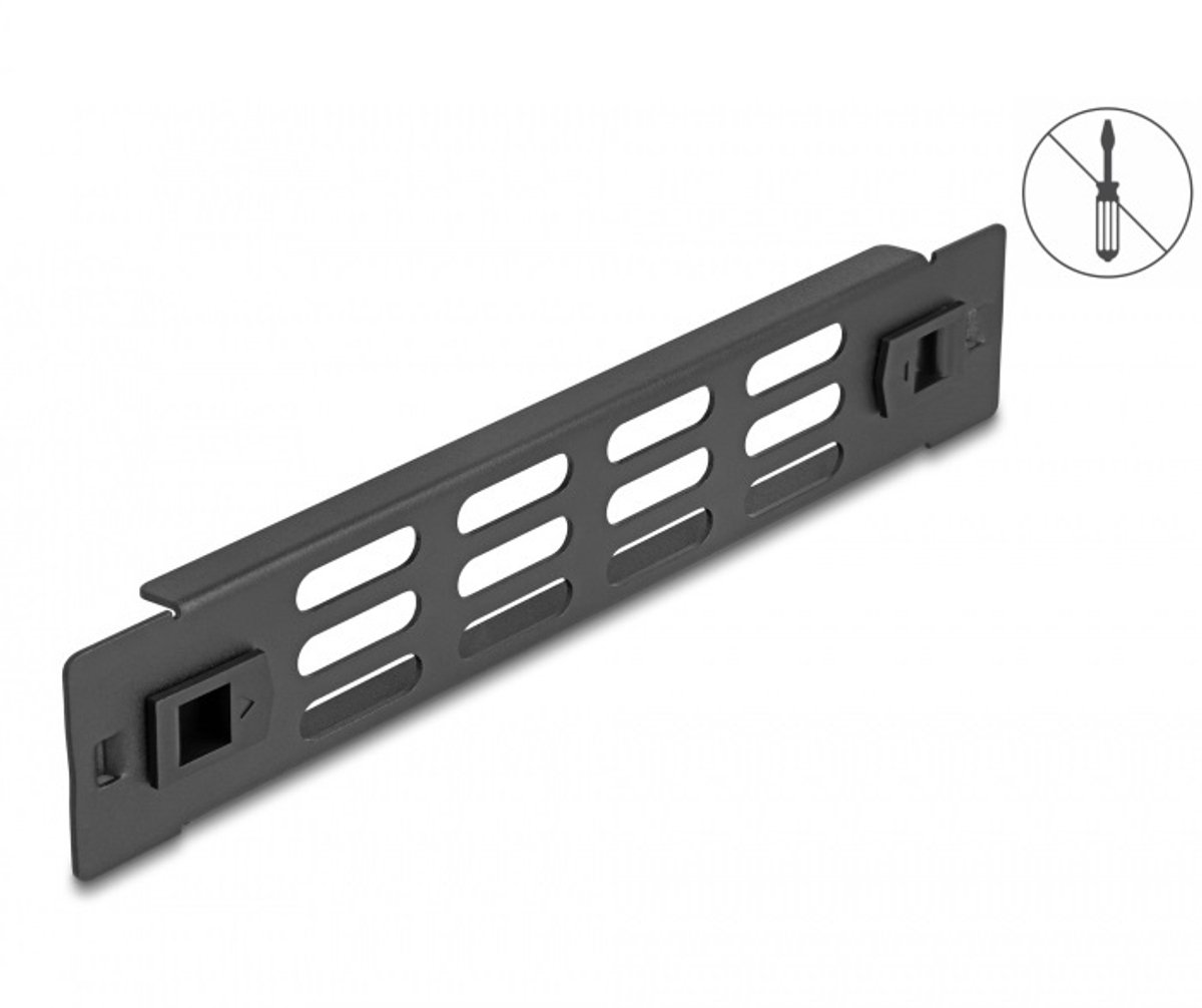 Image of 10 inch ventilatiepaneel | toolfree | 1U | zwart