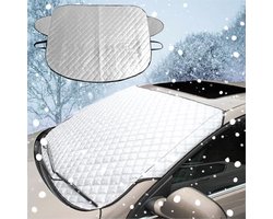 PromoHome Winter Voorruitbescherming Auto - Opvouwbare Ruitbeschermer Tegen Sneeuw, IJS en Vorst - UV-Bescherming Zonnescherm - 147x100 cm Universele Pasvorm