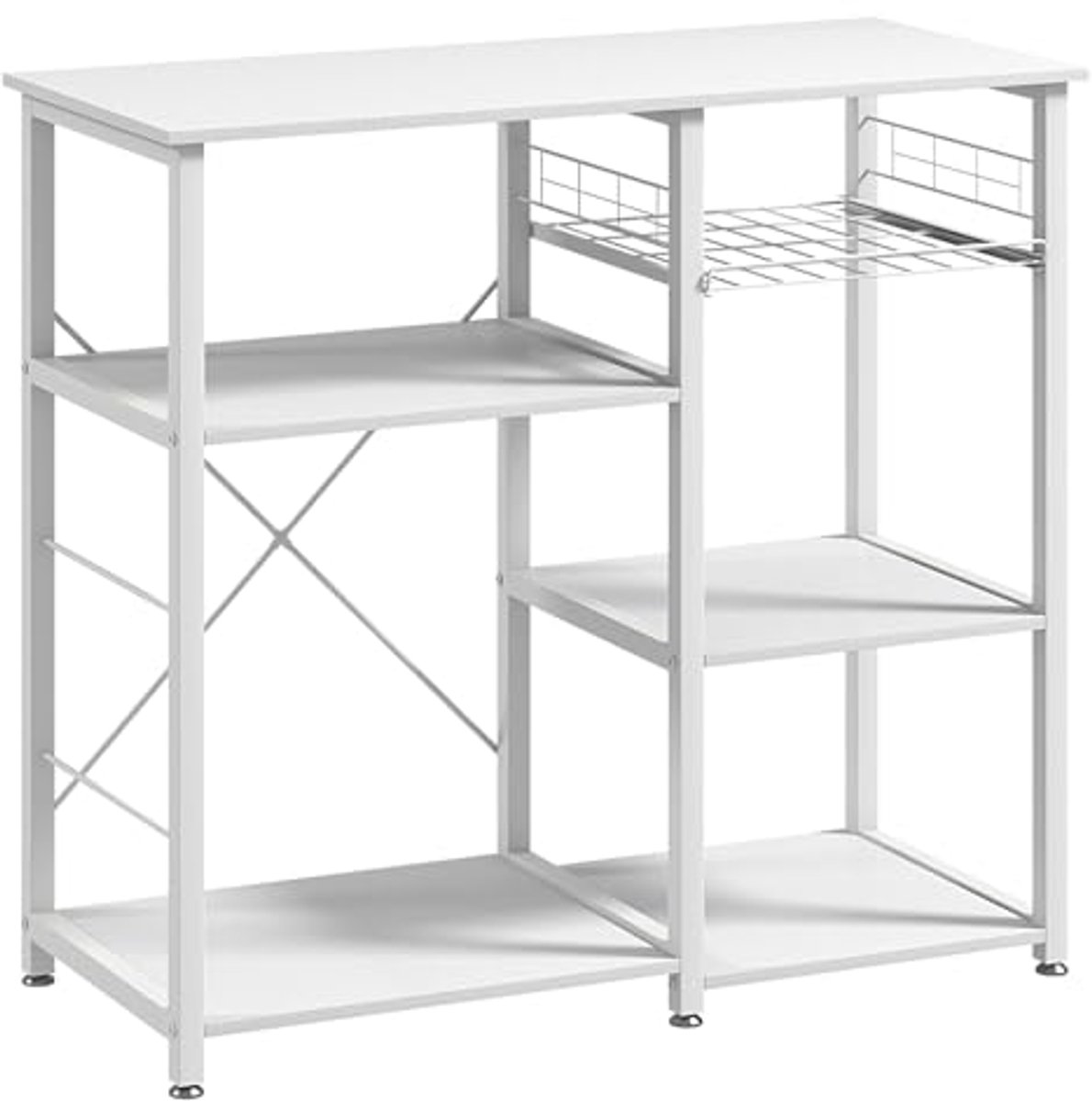 Ruimtebesparend Keukenrek met 3 Planken - Ideaal voor Magnetron en Keukenaccessoires