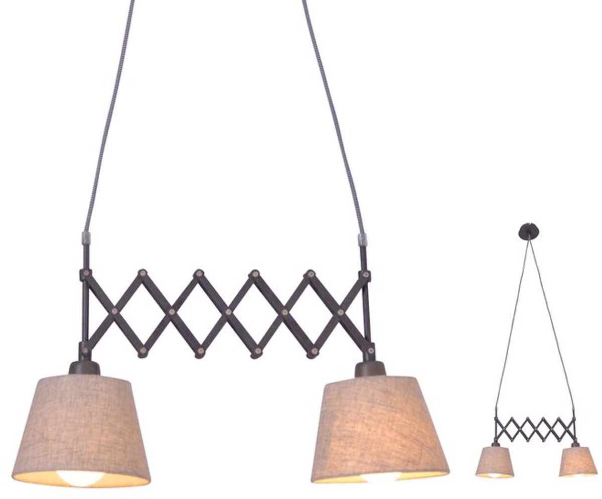 Hanglamp verstelbaar "Adrienne" uitrekbaar tot 57 cm Metaal 2 lampen