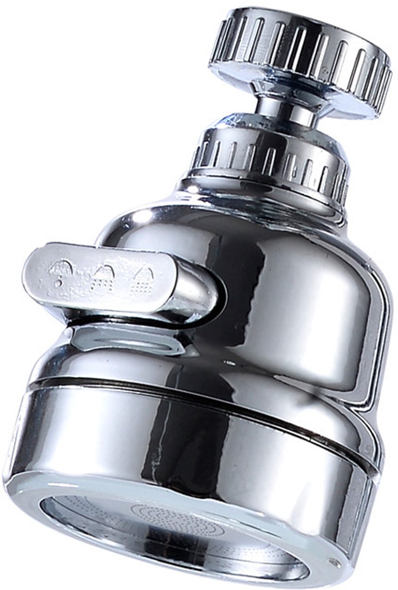 360° draaibare keukenkraanbeluchter - Universele compatibiliteit met beluchters- 3 stromingsstanden- spatwaterdicht en waterbesparend- waterfilter keuken-badkamerkraan (3 stromingsstanden)
