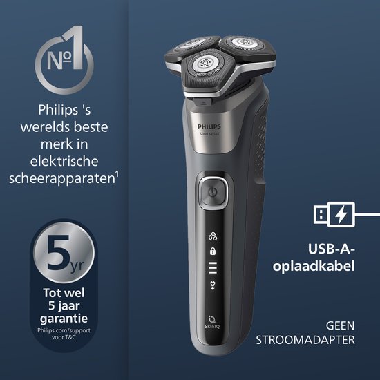 Philips Shaver 5000 Series S5887/35 - Elektrisch scheerapparaat – met trimmer – mannen - Met reisetui