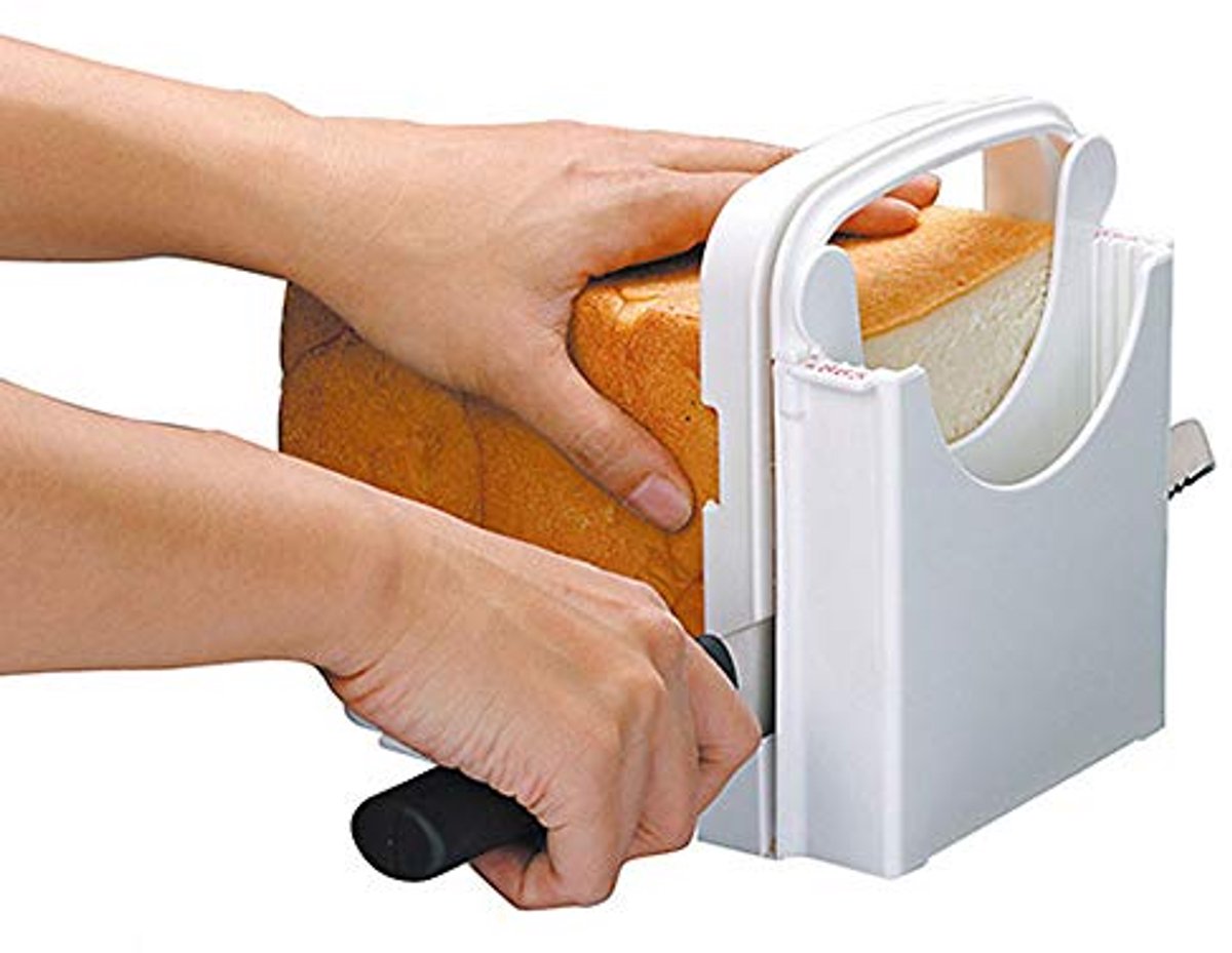 Verstelbare snijmachine voor brood en toast - opvouwbaar en 5 diktes