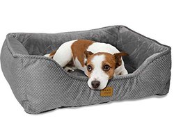 ib style® HAPPY MILO hondenbed | mand voor honden & katten | met rits | maat: S | grijs