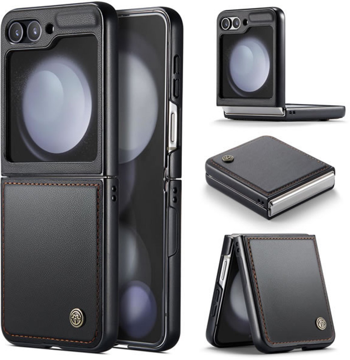 CaseMe Basic Flip Case voor Galaxy Z Flip 5 _ Zwart
