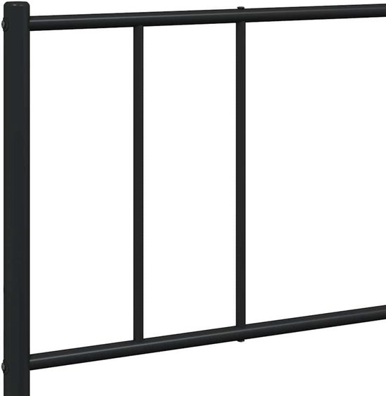 vidaXL - Bedframe - met - hoofd- - en - voeteneinde - metaal - zwart - 193x203 - cm
