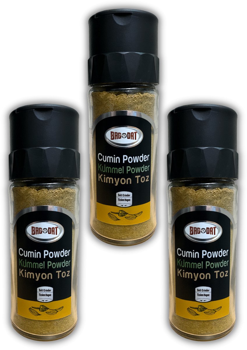 Bagdat - Komijn Gemalen - Kimyon Toz 48g - 100% Natuurlijk - Specerij voor Koken - Kruiden & Specerijen - 3 Stuks