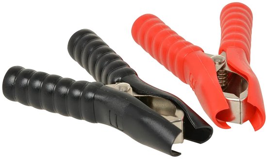 Heavy Duty Accuklemmen Set - 100A - Rood/Zwart