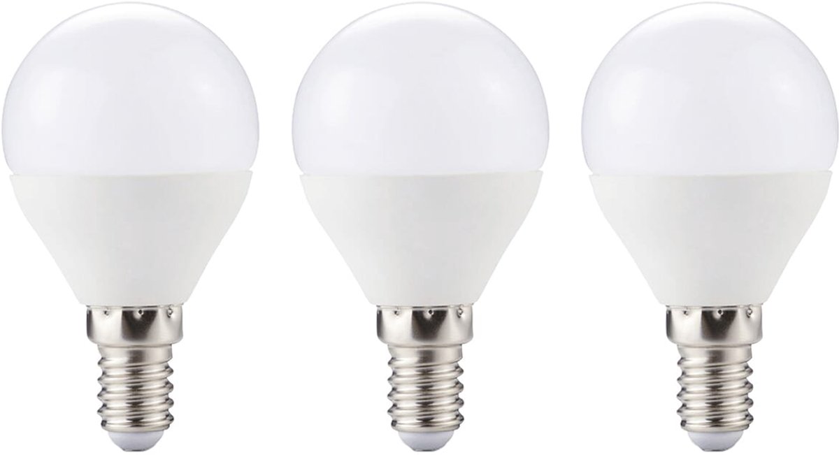Kobi LED Lamp Mini Bolvorm E14 6W - 470lm - 6000K - 230V - Voor Keuken, Toilet of Technische Verlichting - 3 stuks