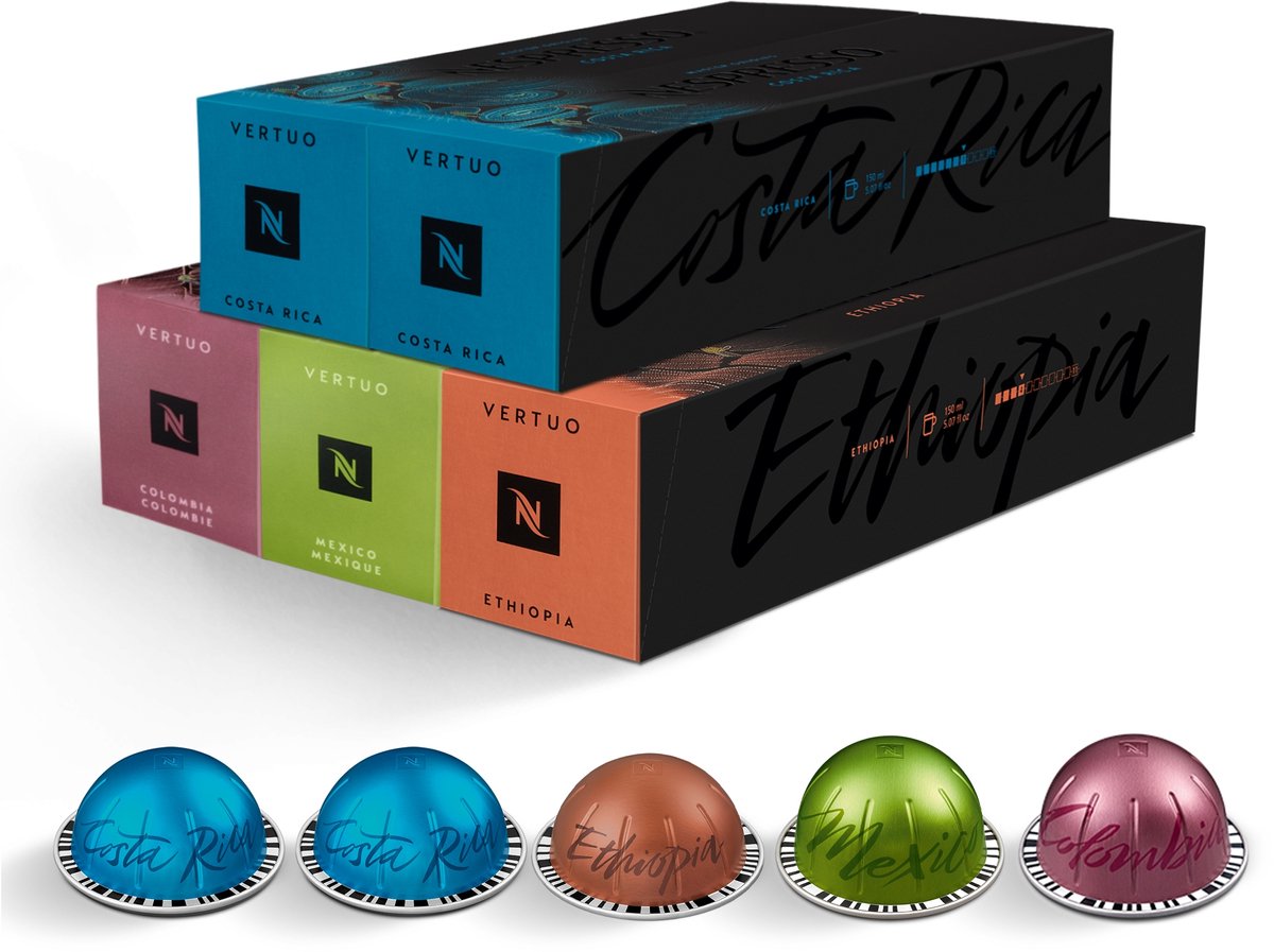 Nespresso Vertuo koffiecups Origins Pack 50x capsules