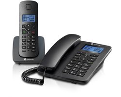 Huistelefoon Motorola C4201 Combo DECT (2 pcs) Zwart