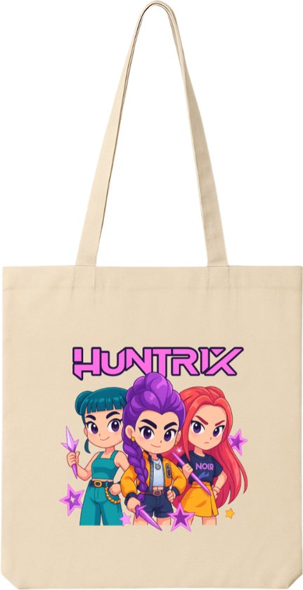Demon Hunters - Saja Boys – Tote Bag – K-pop Shopper – Beige – Duurzaam Katoen - kpop - huntrx