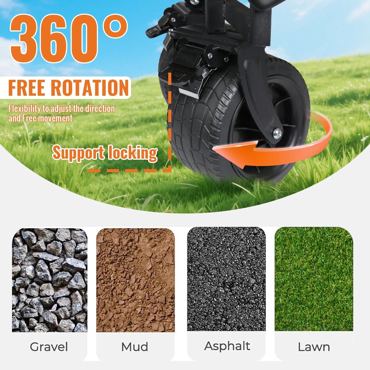 NaevaMi Opvouwbare Bolderkar 150 Liter