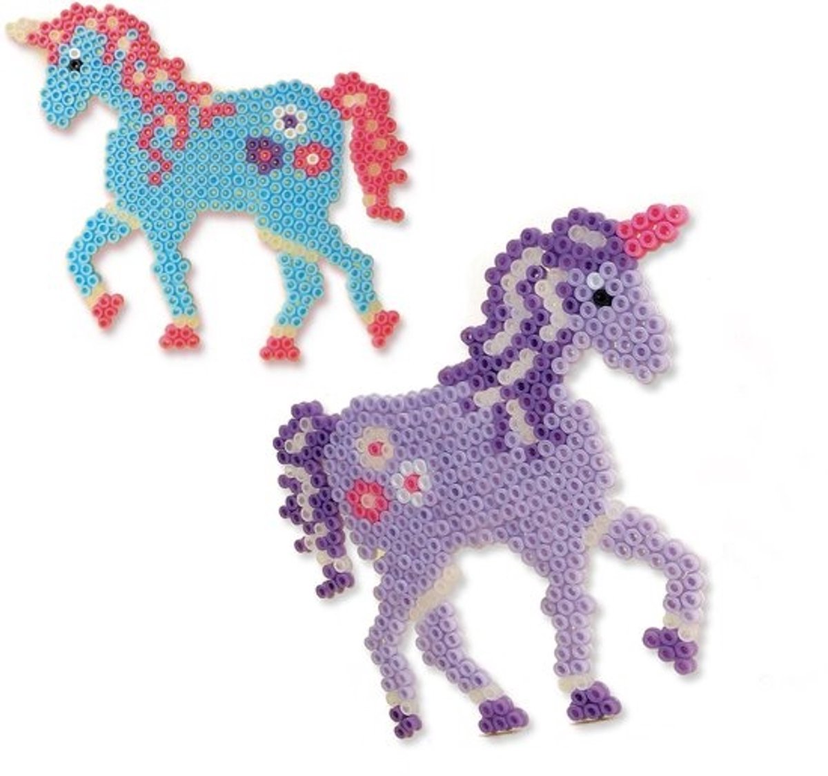 SES Creative - Beedz - Unicorn - Glow in the Dark - 1200 Strijkkralen met Grondplaten en Strijkvellen - Vanaf 5 Jaar — afbeelding 8