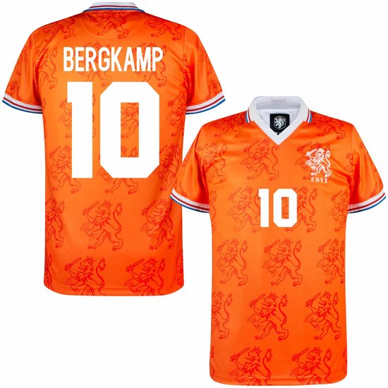 COPA - Maillot de football rétro de Nederlands Elftal Coupe du monde 1994 + Bergkamp 10