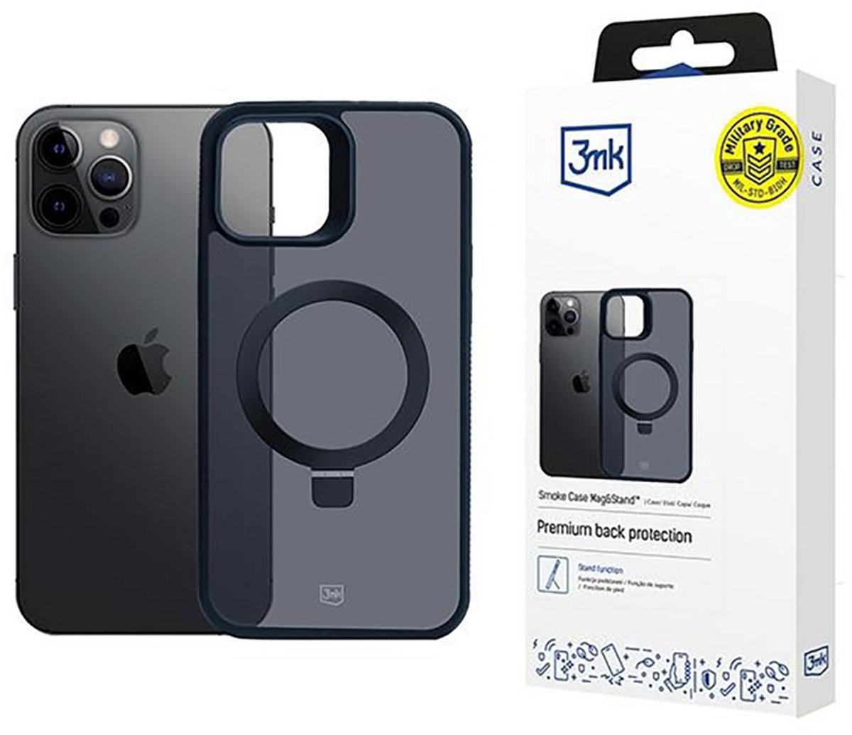 3Mk-Hoesje Voor Iphone 12 Pro Max Smoke Magneetstandaard Met Magsafe-Standaard
