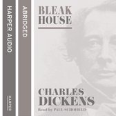 Audioboek Bleak House van Charles Dickens, voorgelezen door Paul Schofield, met portret van de auteur.