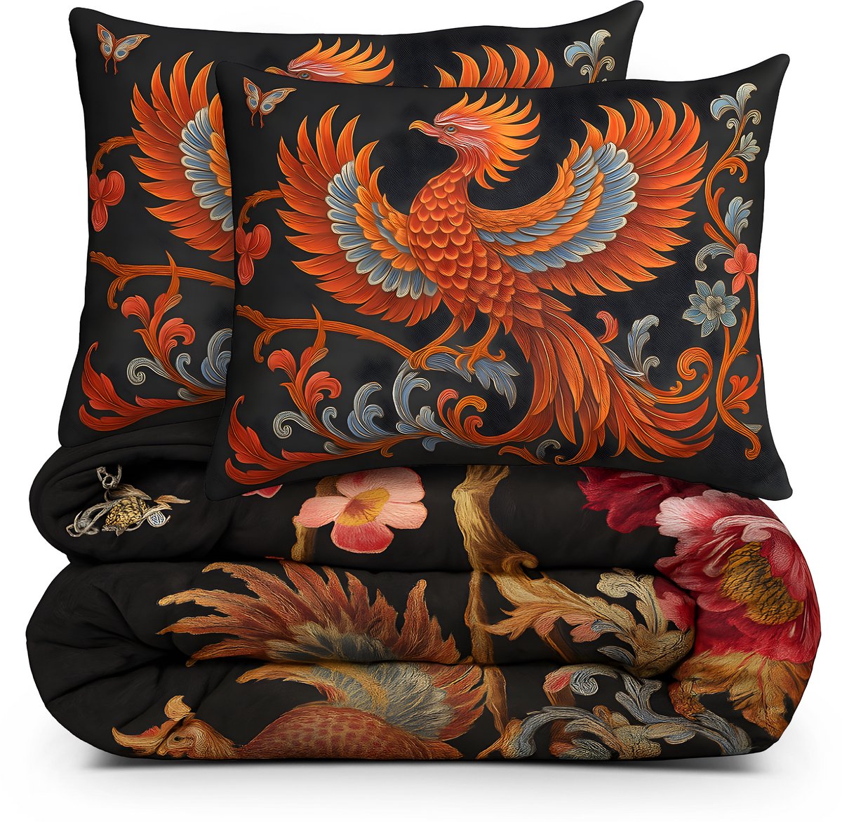 Decoware Dekbed zonder Overtrek 200x200 - Phoenix Bloom - Hoesloos Dekbed Wasbaar - Microvezel - Incl. Kussenslopen - All Season - Tweepersoons