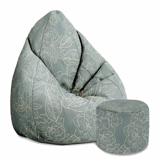 Biscottini Zitzak Voor Kinderen En Volwassenen, 33 X 33 X 33 Cm Hersluitbare Opbergdozen Met Deksel Zitzak Vierkant Met Decoratie