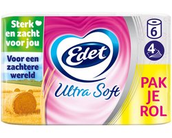 Edet Ultra Soft Toiletpapier 4 Laags - 10 x 6 stuks - Voordeelverpakking