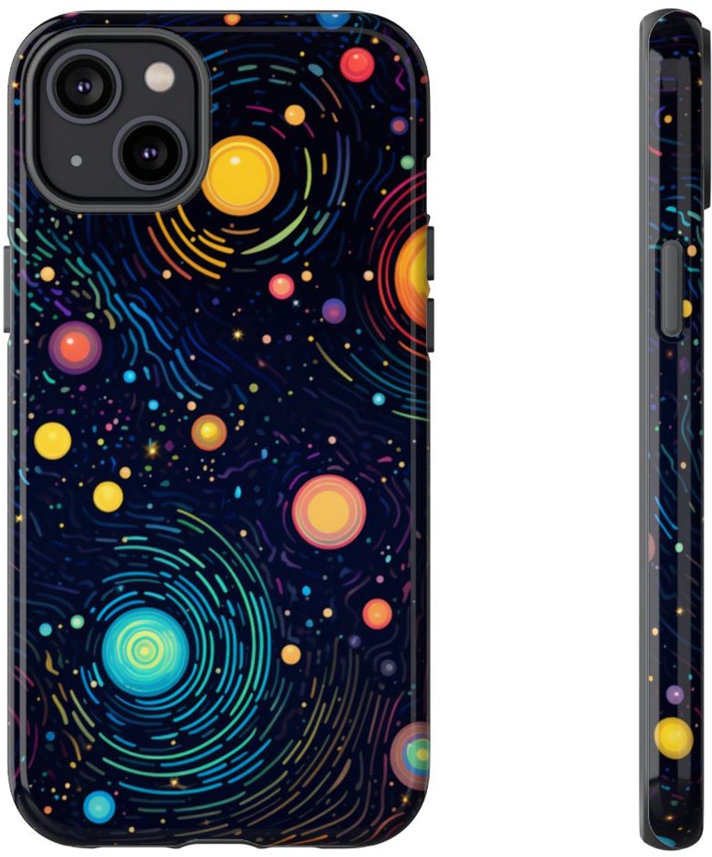 Kleurrijke Kosmische Sterrenbeelden – Telefoonhoesje Geschikt voor iPhone 14 Plus