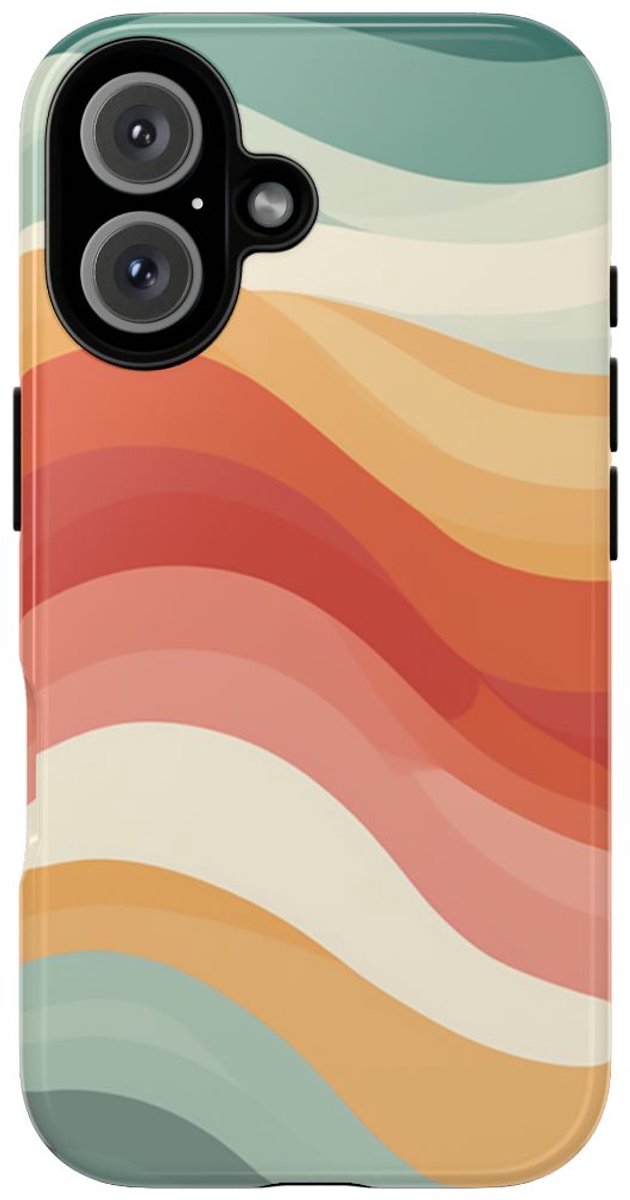 Golvend Veelkleurig Patroon – Telefoonhoesje Geschikt voor iPhone 16