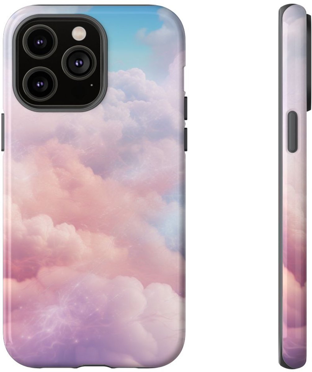 Pastelkleurige Dromerige Wolken – Telefoonhoesje Geschikt voor iPhone 14 Pro Max