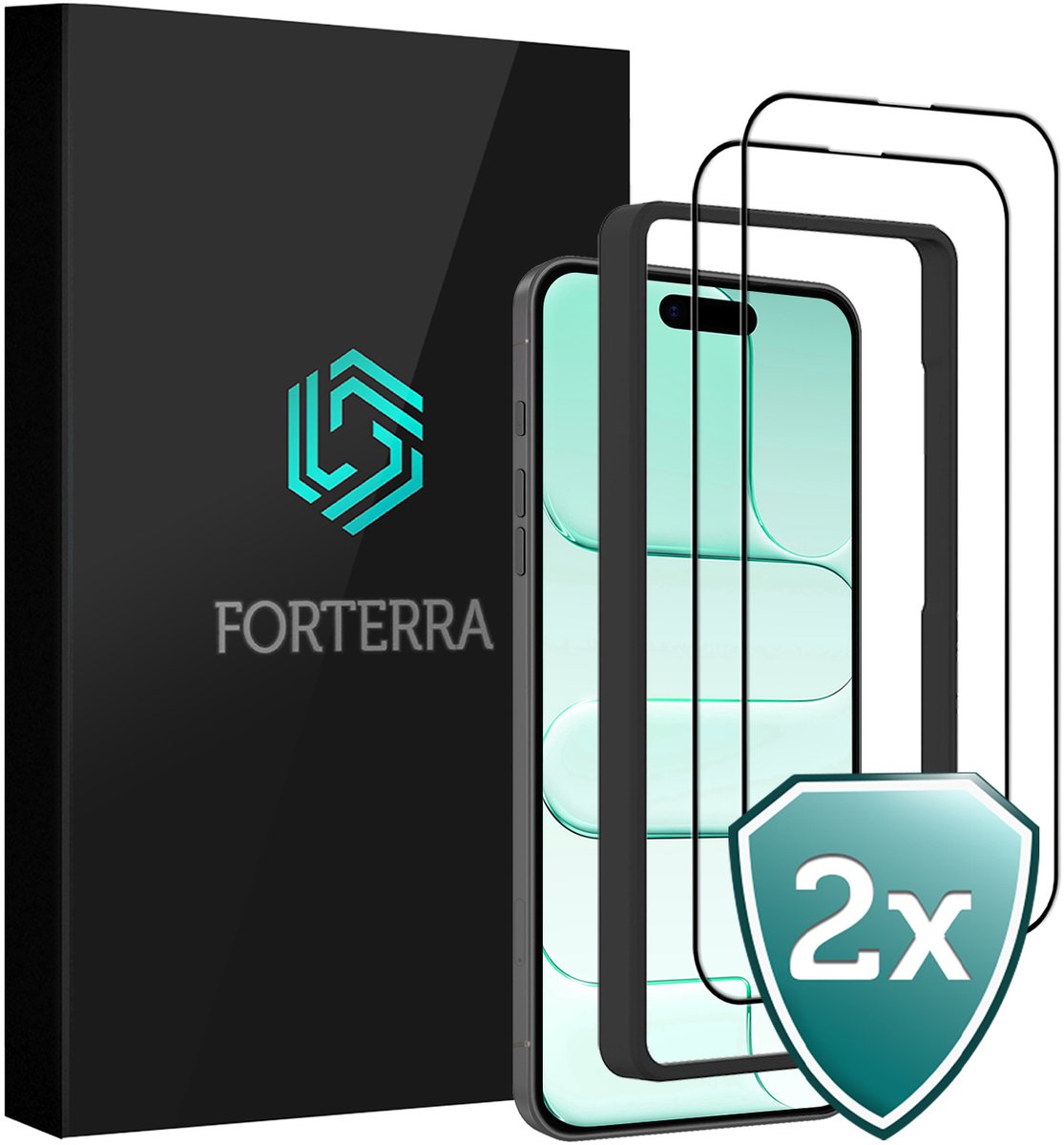 Screenprotector 2 Stuks - Geschikt voor Apple iPhone Air - Met Installatie Frame - Beschermglas - Gehard Glas - Tempered Glass - Screen Protector