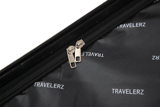 Valise Rome Travelerz taille XL – 95 litres – Bagage en soute – ABS léger – Roues Spinner – Avec serrure à combinaison – Vert clair