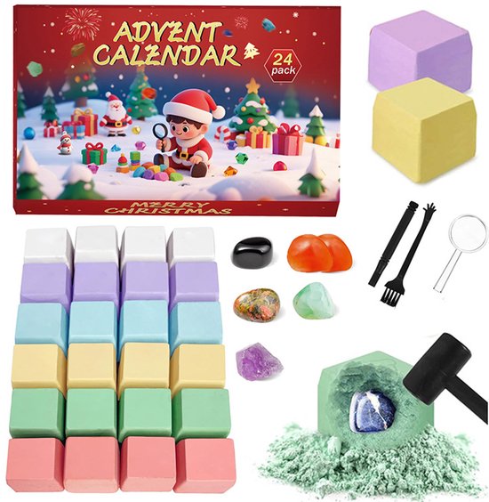 Adventskalender 2025 voor kinderen, 24 dagen aftelkalender met grappig fidget-speelgoed, kinderadventskalender voor jongens en meisjes, tieners, kerstcadeau voor kinderen