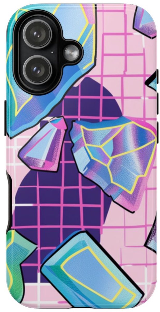 Kleurrijk Kristalpatroon – Telefoonhoesje Geschikt voor iPhone 17