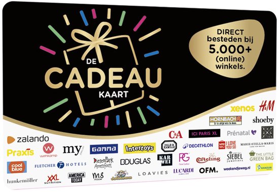 DE Cadeaukaart - Cadeaubon voor man of vrouw