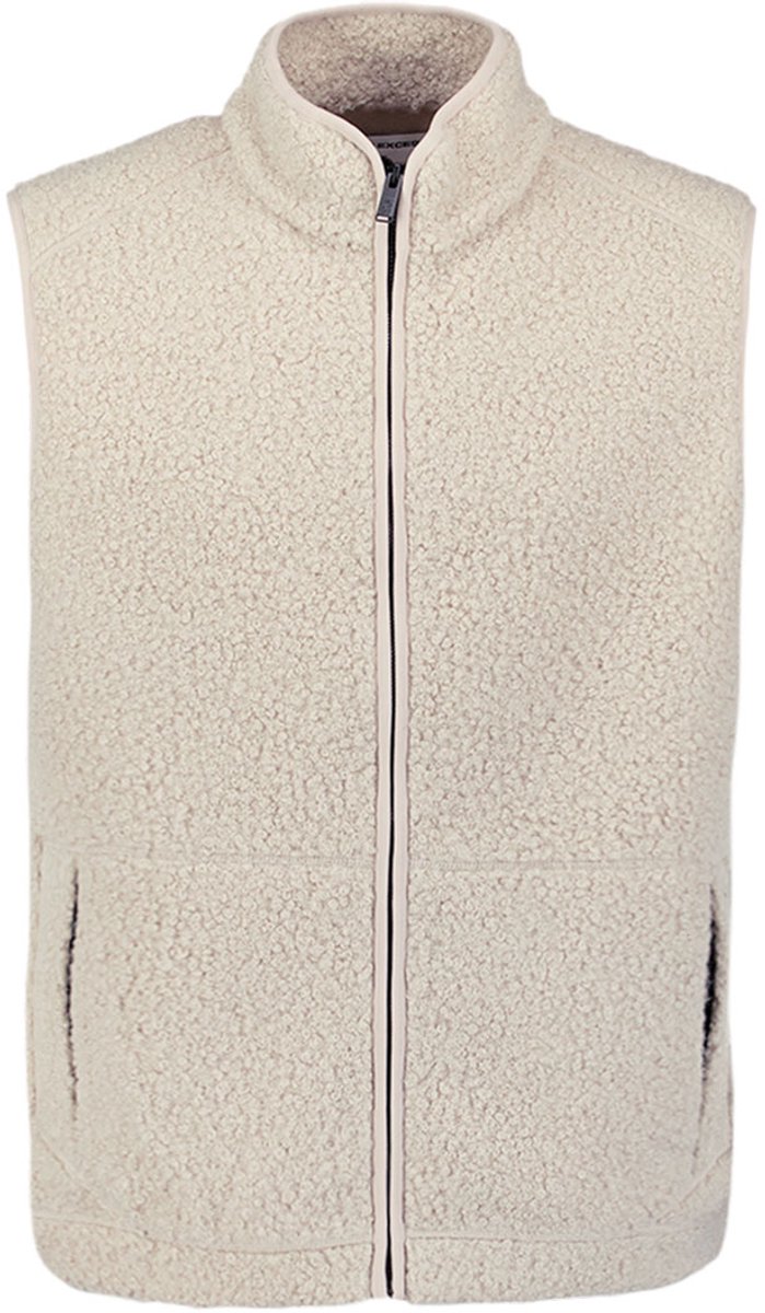 Bodywarmer in zware teddykwaliteit Creme