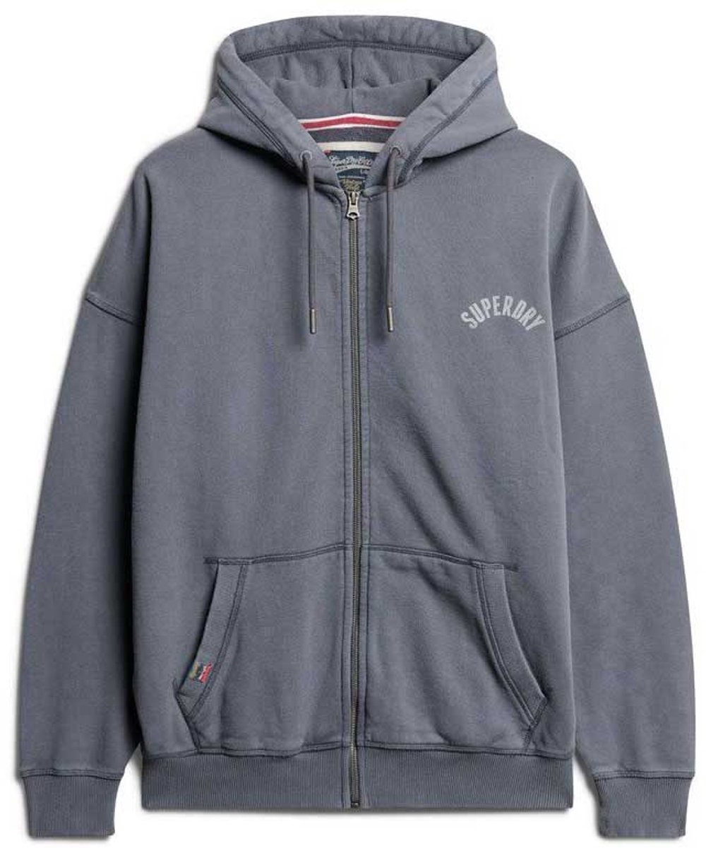 Superdry Athletic Essentials oversized hoodie met rits Dames Hoodies Zwart