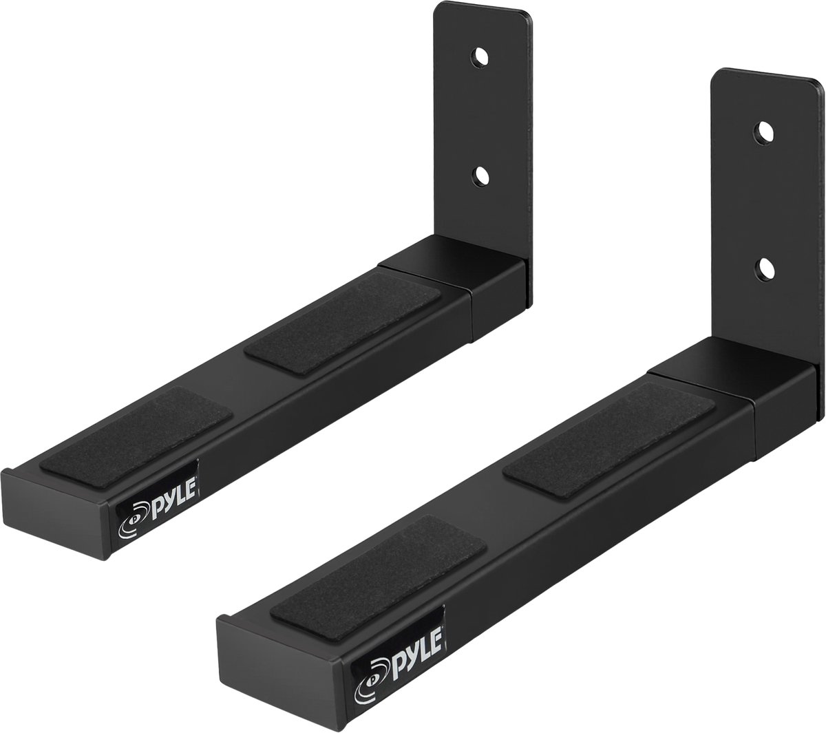Pyle Speaker Muurbeugels – Set van 2, Verstelbare Stalen Armen (17–30 cm), Geschikt voor Soundbars & Luidsprekers tot 50 kg – Inclusief Montagemateriaal