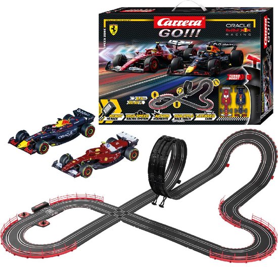 Carrera Go!!! Racebaan - Speelgoed - Speed Zone Formule 1 - Max Verstappen No.1 vs. Lewis Hamilton No.44 - 6,3m - 1:43