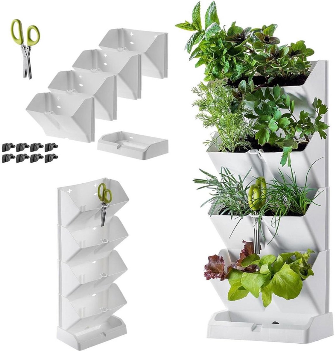 MKSS® Verticale Moestuin - Verticale Tuin met Watersysteem - Watersysteem - Wit