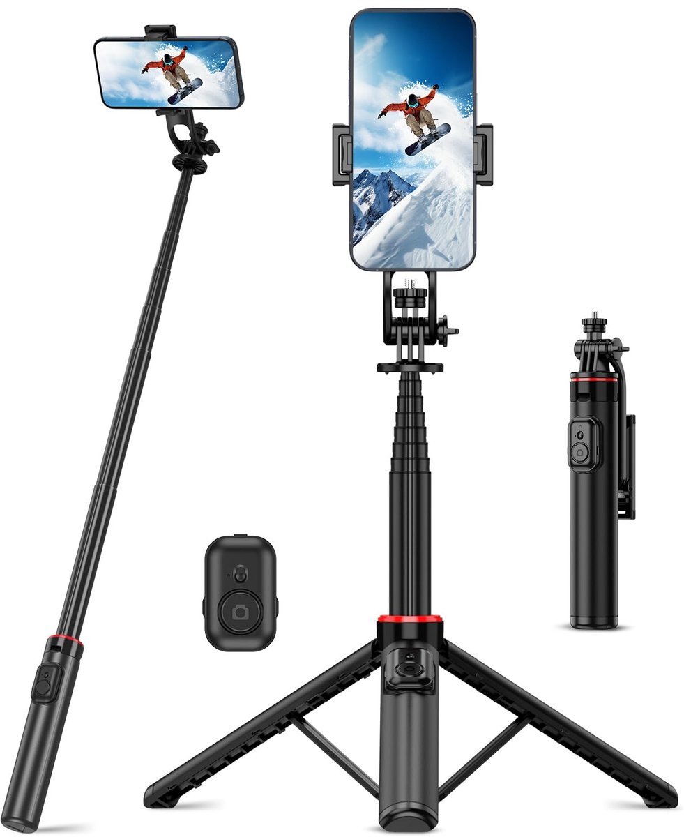 Magnetische selfiestick - voor MagSafe mobiele telefoonstatief - Bluetooth statief afstandsbediening selfie stick houder - MagSafe magnetische accessoires - Geschikt voor iPhone, Huawei, Samsung - Smartphone - Vlog