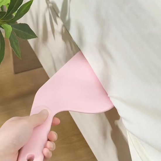 Til uw matras nooit meer op! Lakenvouwer - Matraslifttool, gemakkelijk lakens verwisselen, optillen en vastzetten (2-pack - Roze) van EZLift — afbeelding 3