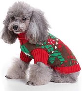 Hondentrui - Hondenjas- Turtleneck Pet Dog Sweater - Christmas Lapel Sweater - Puppy Apparel - Kerstversiering - Perfect voor kleine honden - Middelgrote honden - Feestkleding- Maat L