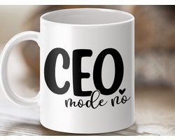Mok - CEO Mode No Mug, Grappige Werk Mok, Inspirerende Mok, Carrière Mok, Leuke Koffiemok, Kantoor Decor, Baas Mok, Business Mok