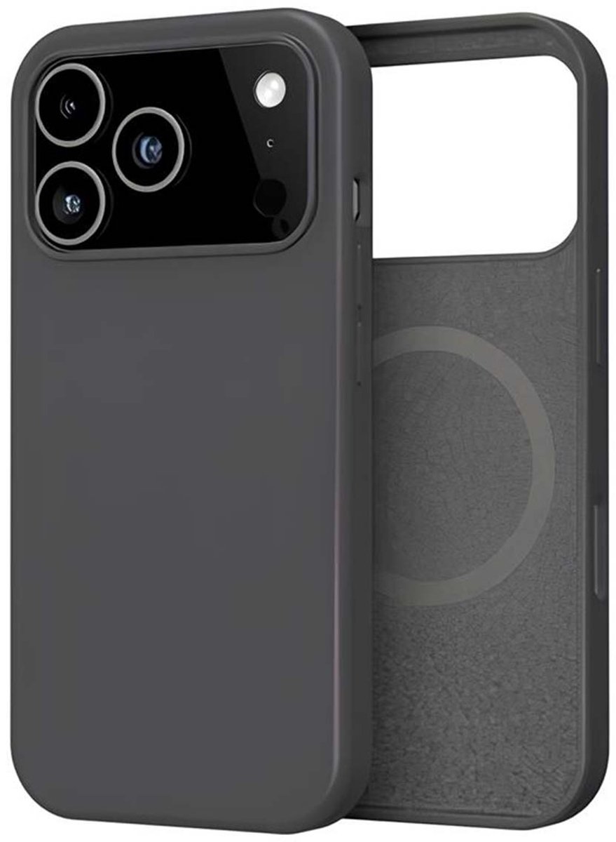 MYWAY, Siliconen Hoesje Geschikt voor Apple iPhone 17 Pro Compatibel met MagSafe, Zwart
