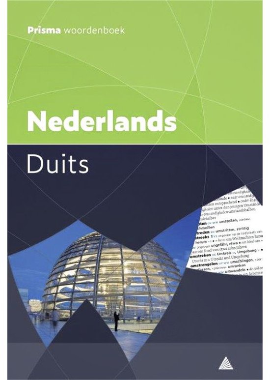 Prisma woordenboek Nederlands-Duits met afbeelding van het Reichstagsgebouw in Berlijn.