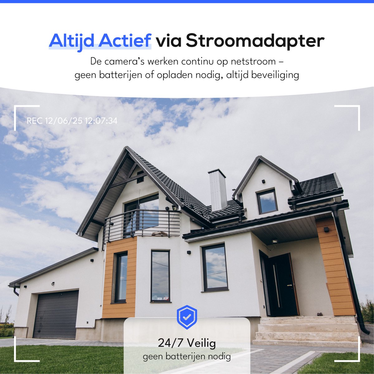 Teceye Dual Camera Beveiliging Set met 1x Wifi IP Camera - Camera Beveiliging Buiten Draadloos, Wifi Beveiligingscamera Set Buiten - Beveiligingscamera - Beveiligingscamera buiten - Beveiligingscamera Draadloos buiten - CCTV Camerasysteem – foto 4