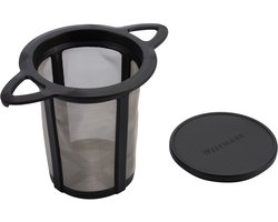 Westmark Herbruikbare theefilter/dripper, met deksel/lekbakje, Teatime, kunststof en roestvrij staal, 11 x 7,2 cm, 15752260