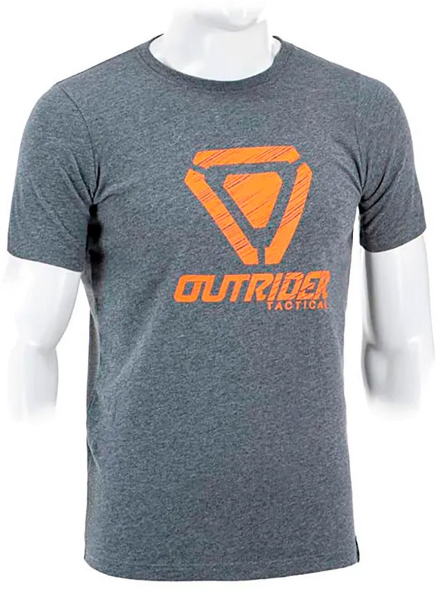 Outrider Tactical Scratched Logo T-shirt Met Korte Mouwen Grijs 3XL