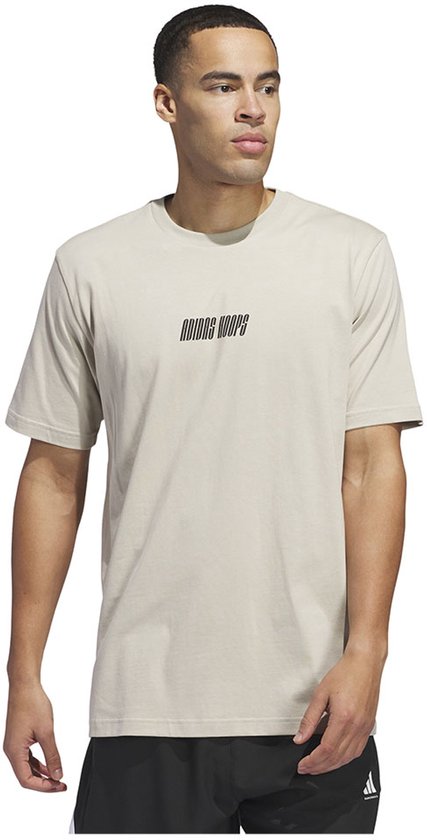 Foto: Adidas hoops graphic t shirt met korte mouwen grijs xl man