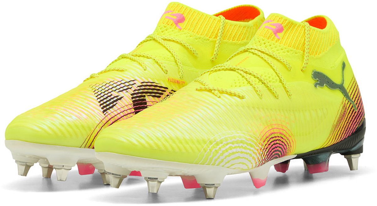 Puma Future 8 Ultimate Mxsg voetbalschoenen in felgeel, EU 46 1/2, met FUZIONFIT³ en GripControl Pro voor optimale controle.